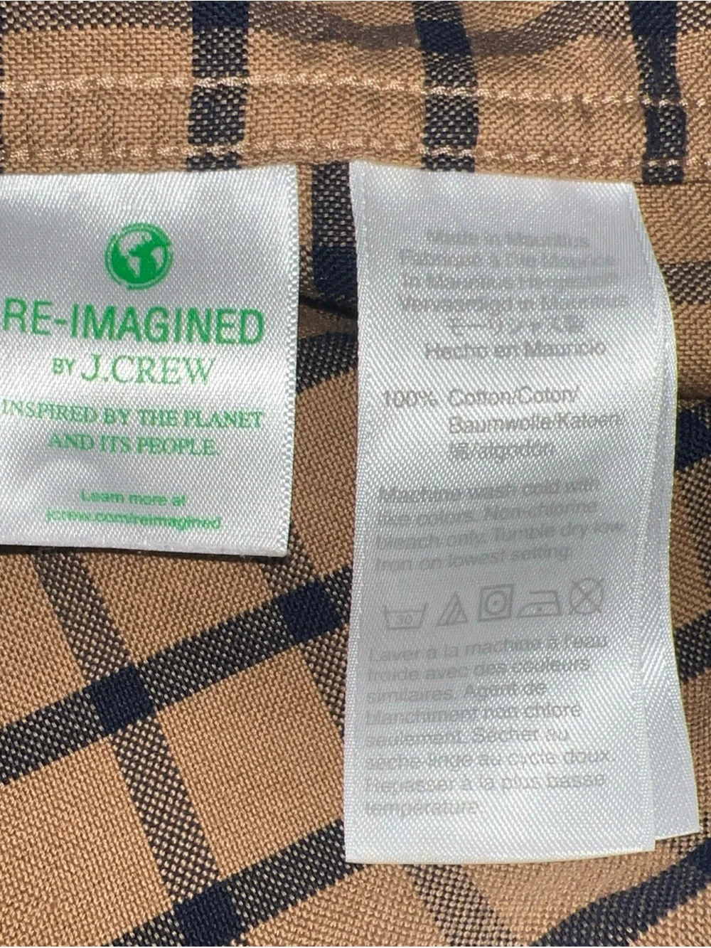 J Crew Flex Oxford Slim Fit casual SSlv Button Up LSleeve Mens LG Cotton Blend G